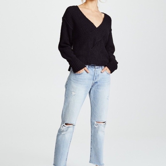 Free People Sweaters - Free People Coco V-neck Sweater Black